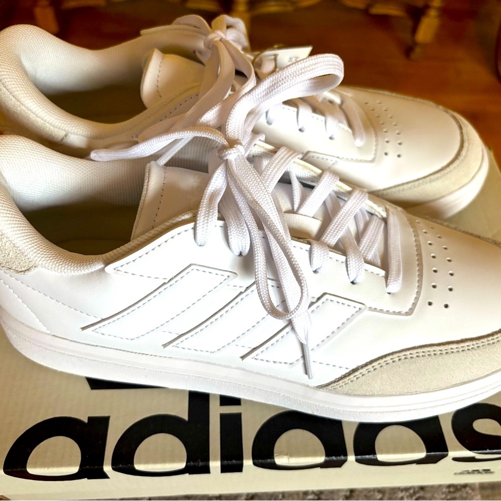 Adidas Men's White Sneakers Court Block J